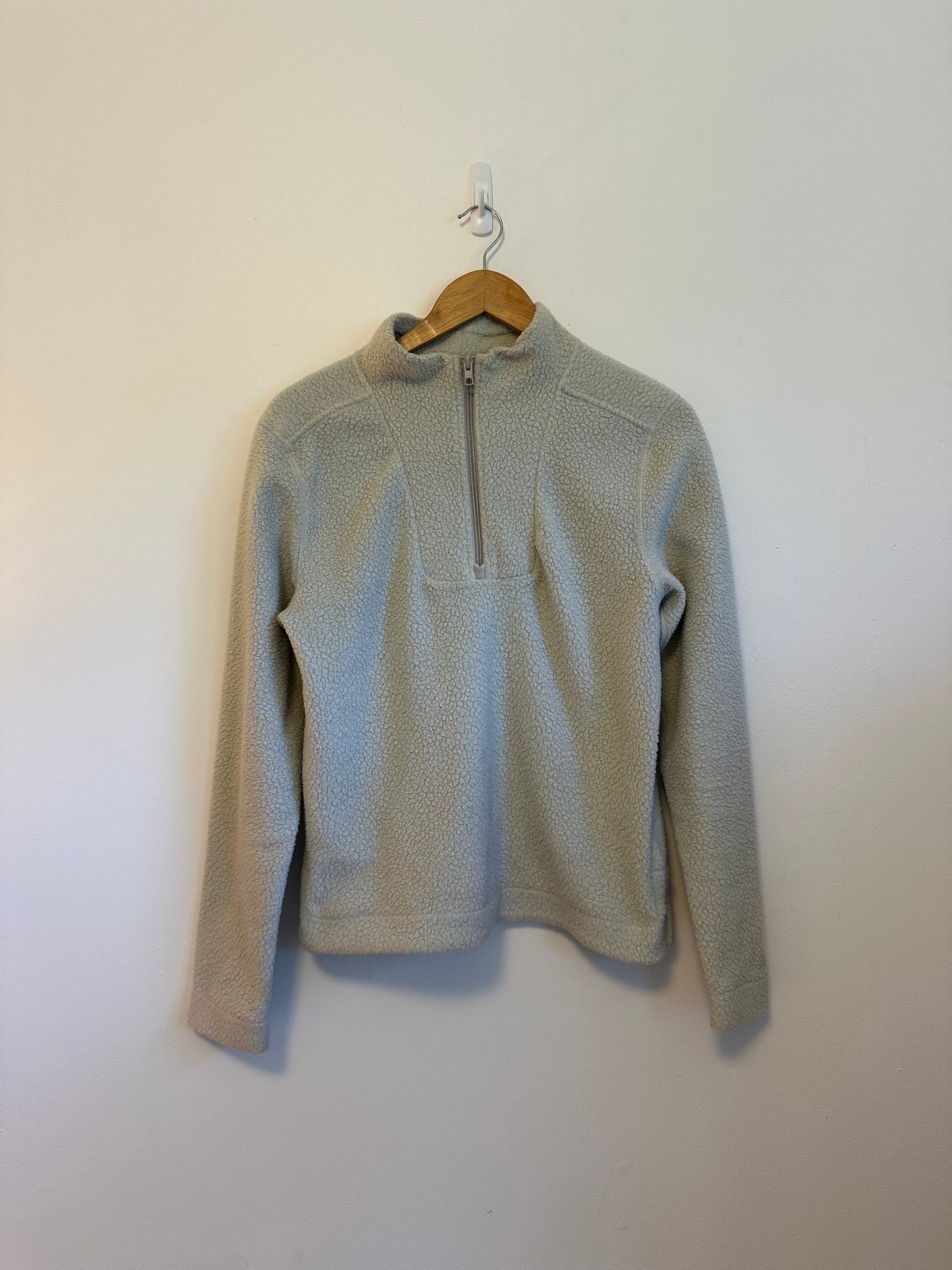 Stio Fleece Quarter Zip Pullover in Light Gray | Size Small