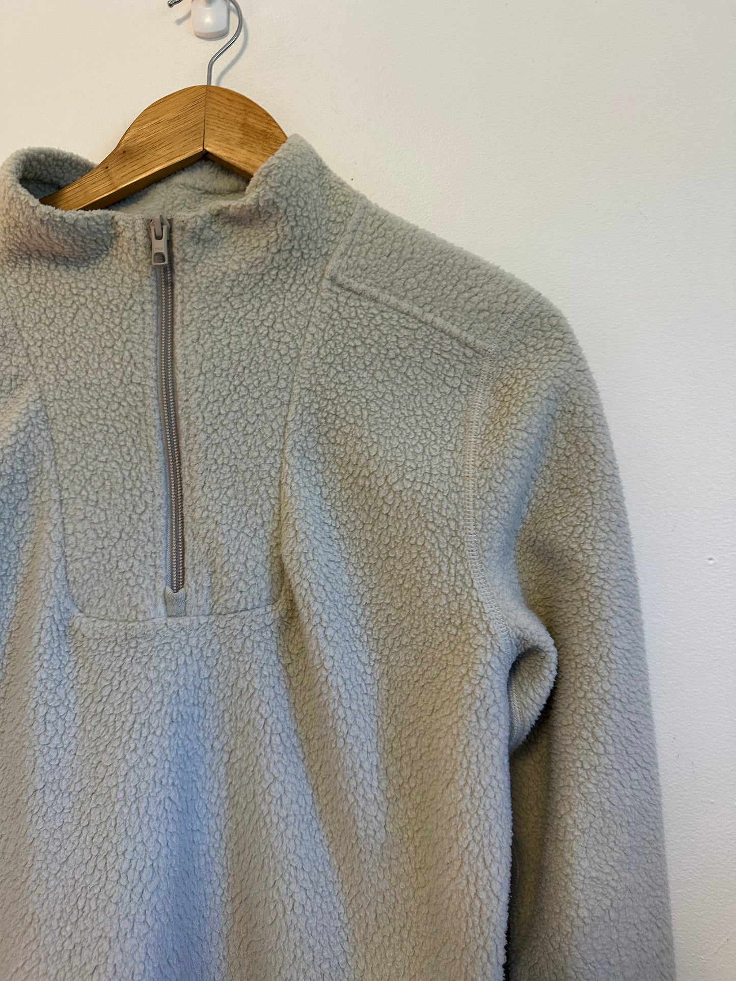 Stio Fleece Quarter Zip Pullover in Light Gray | Size Small