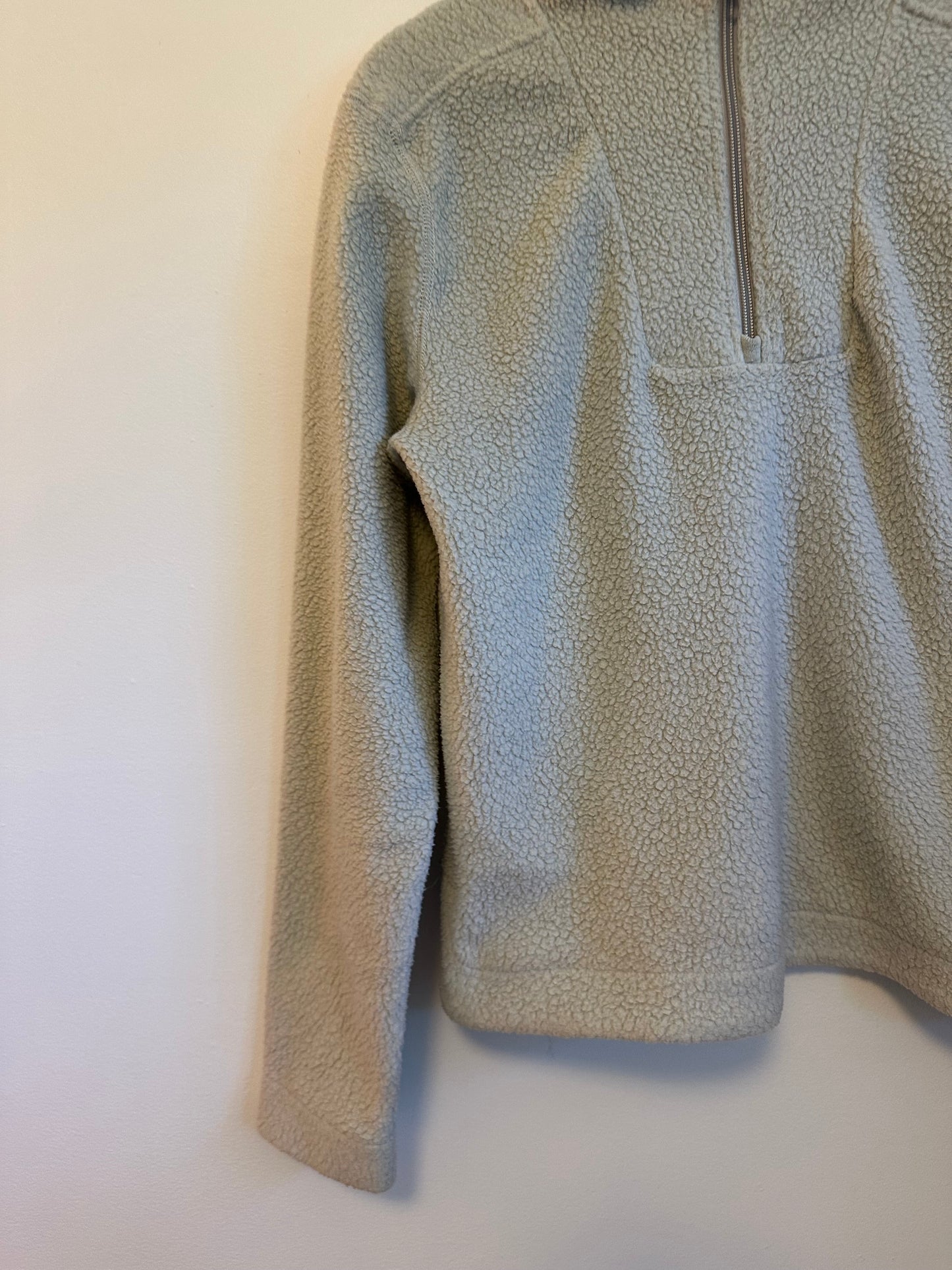 Stio Fleece Quarter Zip Pullover in Light Gray | Size Small