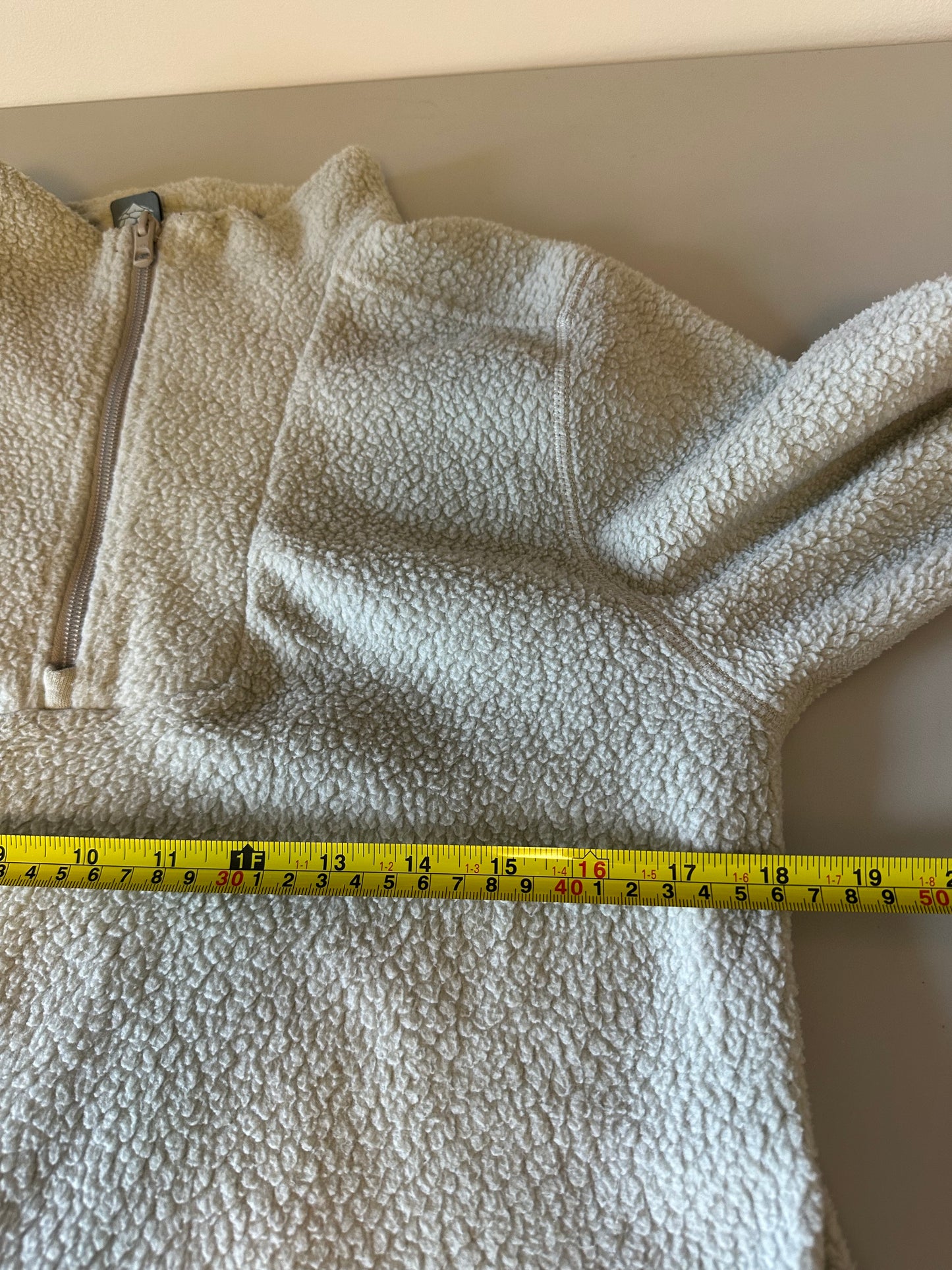 Stio Fleece Quarter Zip Pullover in Light Gray | Size Small