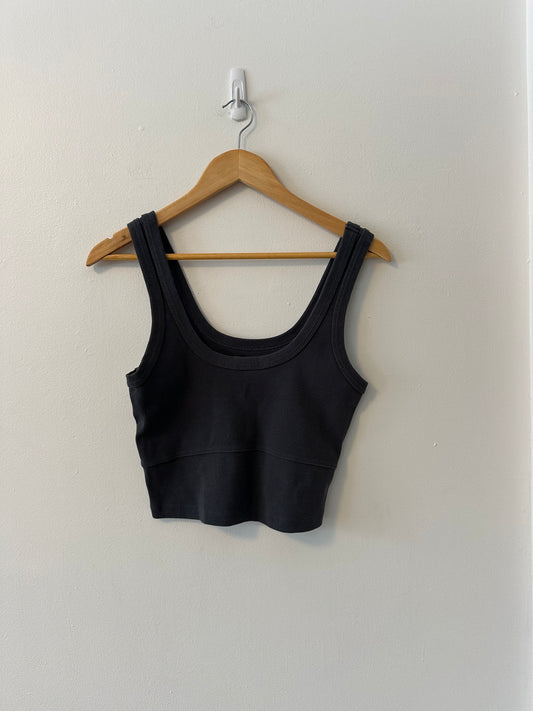 NWT UpWest Ribbed Cropped Scoop Neck Slim Fit Tank Top | Medium