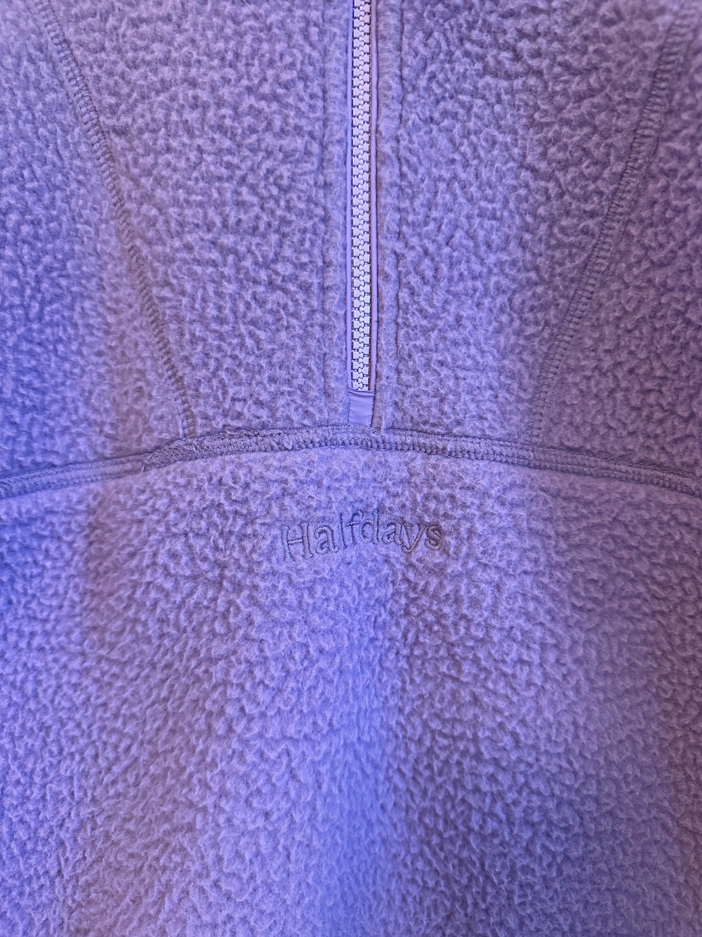 Halfdays Pieper Fleece Quarter Zip Jacket in Purple | Size Medium