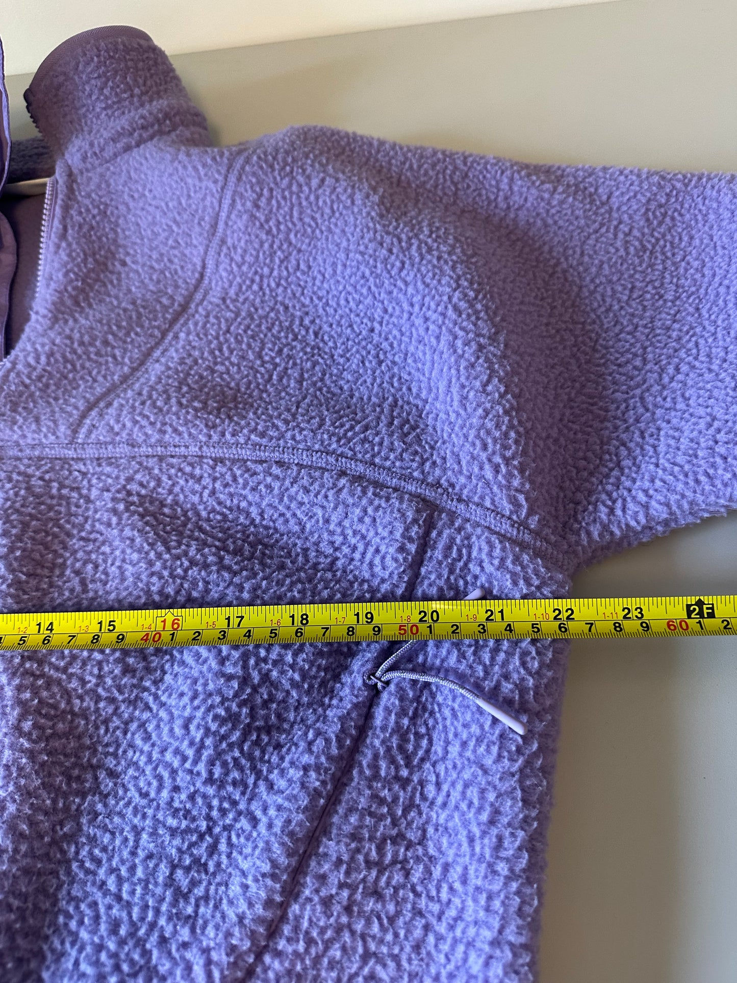 Halfdays Pieper Fleece Quarter Zip Jacket in Purple | Size Medium