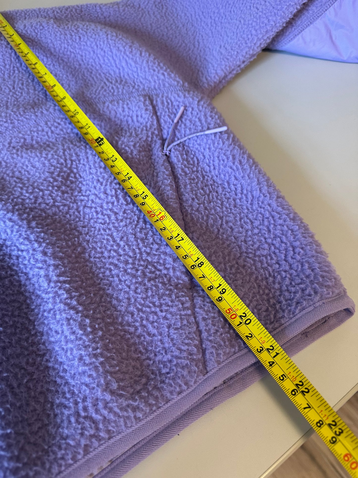 Halfdays Pieper Fleece Quarter Zip Jacket in Purple | Size Medium