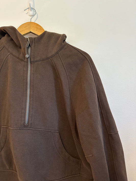 Lululemon Scuba Oversized Half-Zip Hoodie in Java Brown | Size M/L