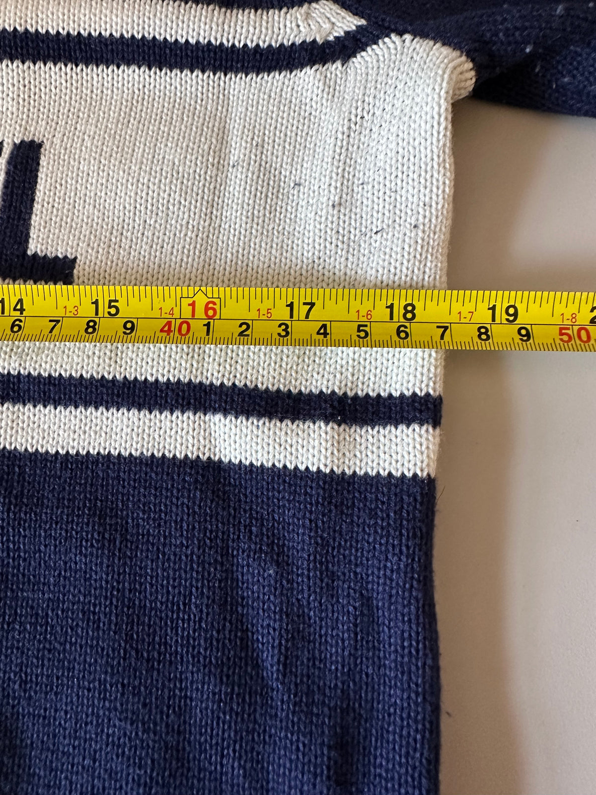 Ellsworth + Ivey Middlebury Snow Bowl Turtleneck Sweater in Navy Blue | Size Medium