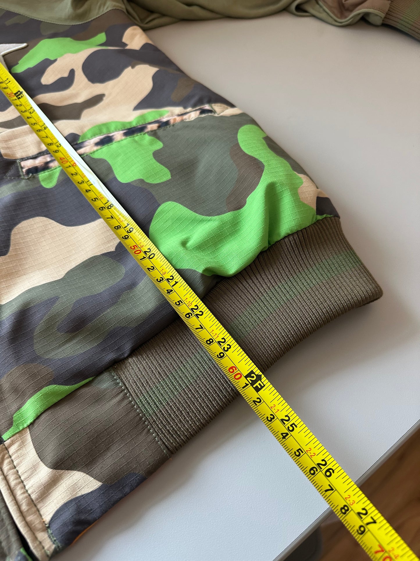 L.A.M.B. Burton Rare Vivienne Dryride Satin Camo Bomber Jacket | Size Small