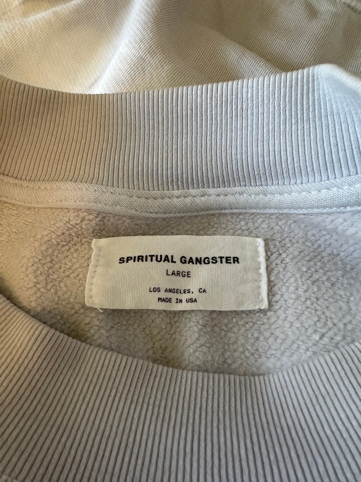 Spiritual Gangster Blue Tie Dye Cropped Sweatshirt | Size Large