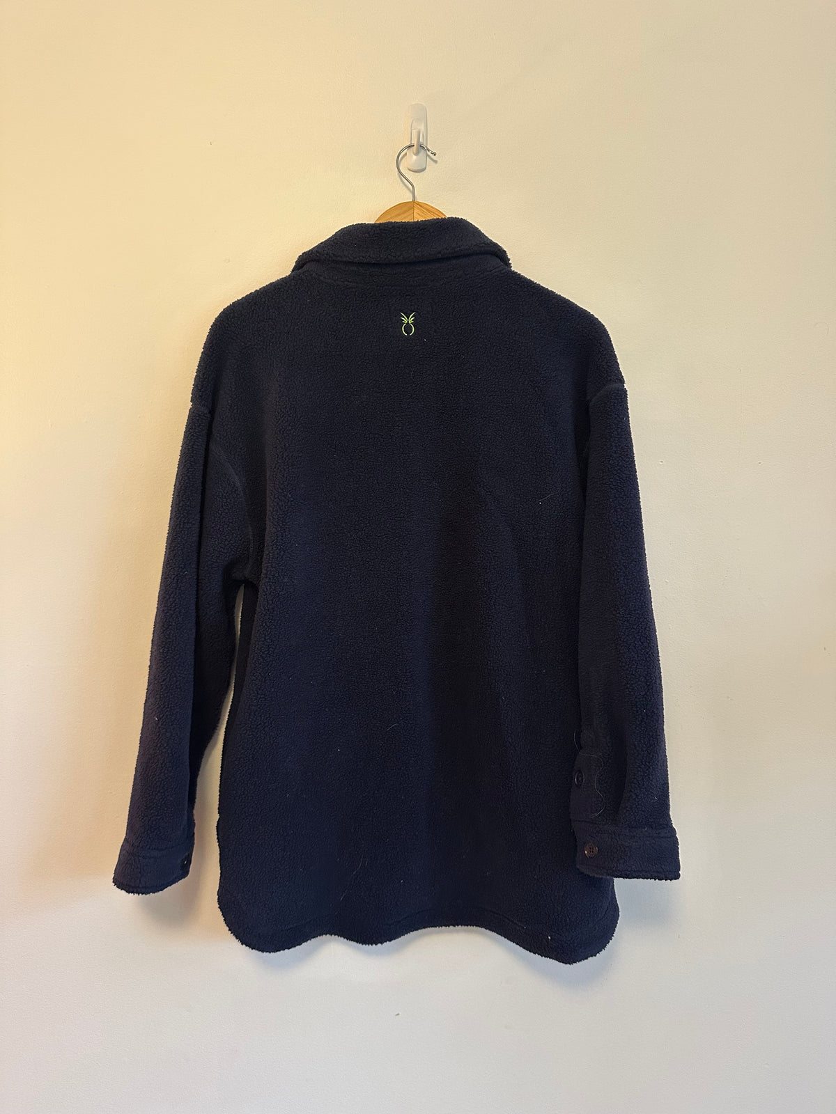 Dudley Stephens Navy Blue Vello Fleece Button Down Shirt Jacket | Size Medium
