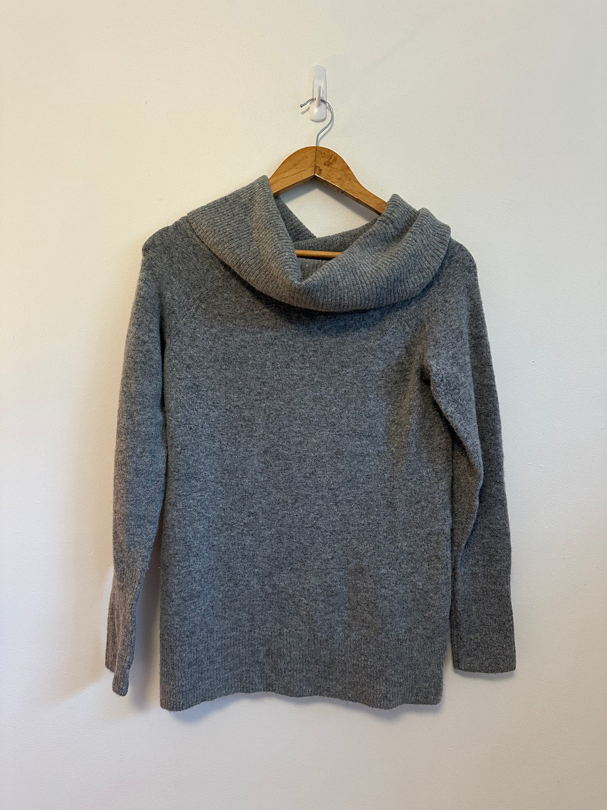 J. Crew Gray Merino Wool Alpaca Blend Cowl Neck Sweater | Size Medium
