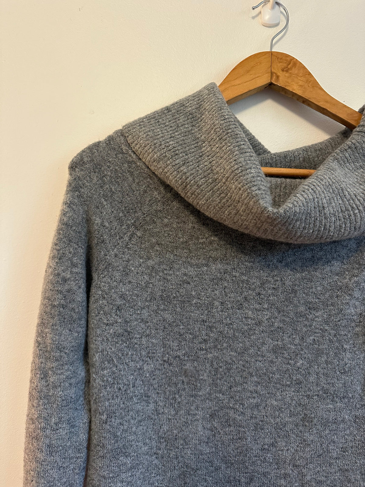 J. Crew Gray Merino Wool Alpaca Blend Cowl Neck Sweater | Size Medium