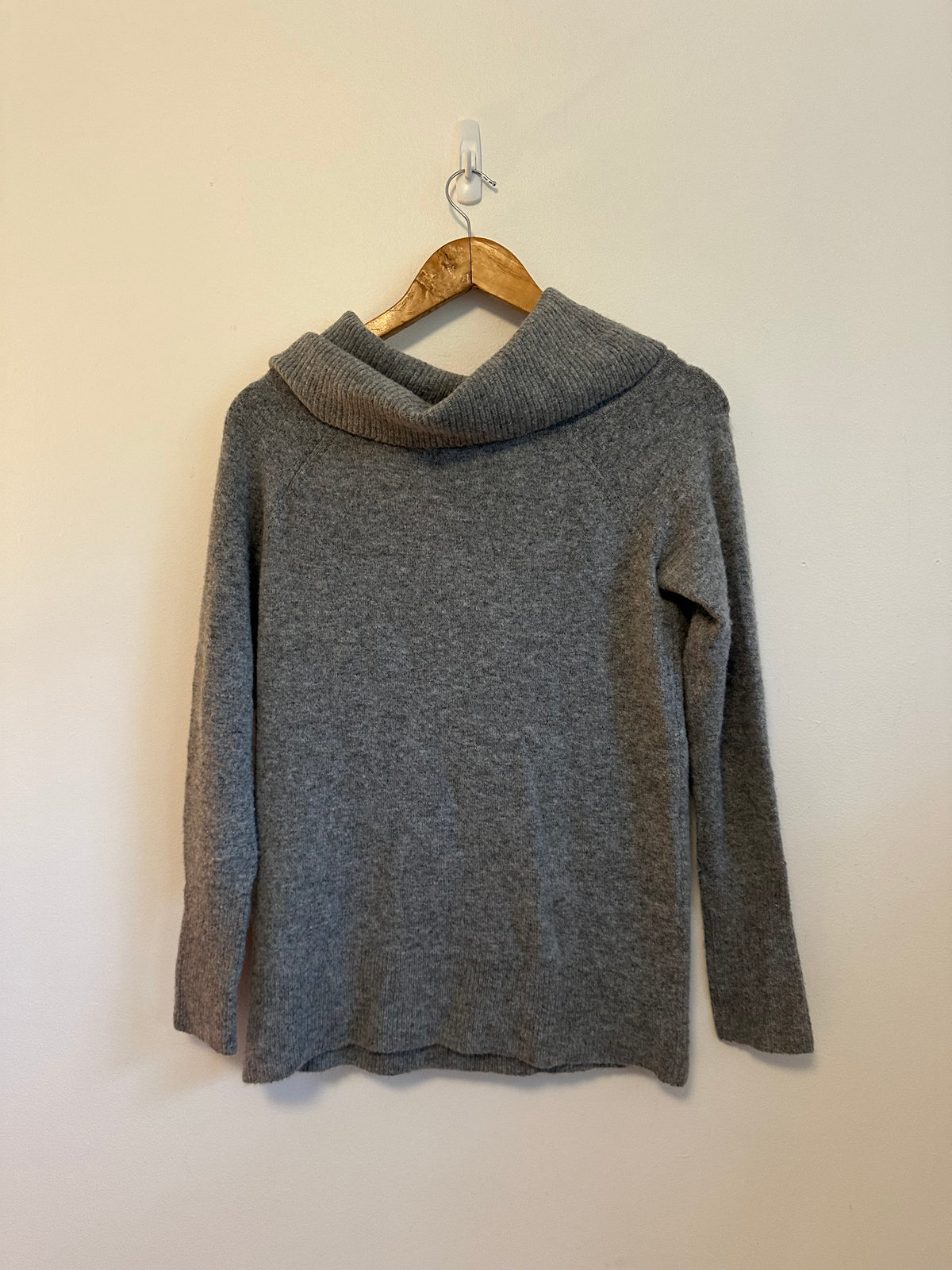 J. Crew Gray Merino Wool Alpaca Blend Cowl Neck Sweater | Size Medium