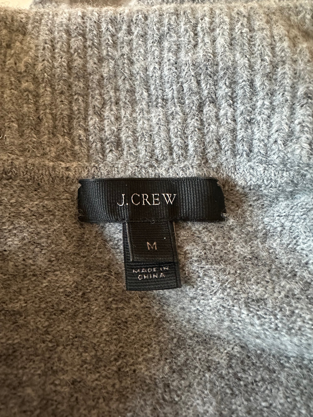 J. Crew Gray Merino Wool Alpaca Blend Cowl Neck Sweater | Size Medium