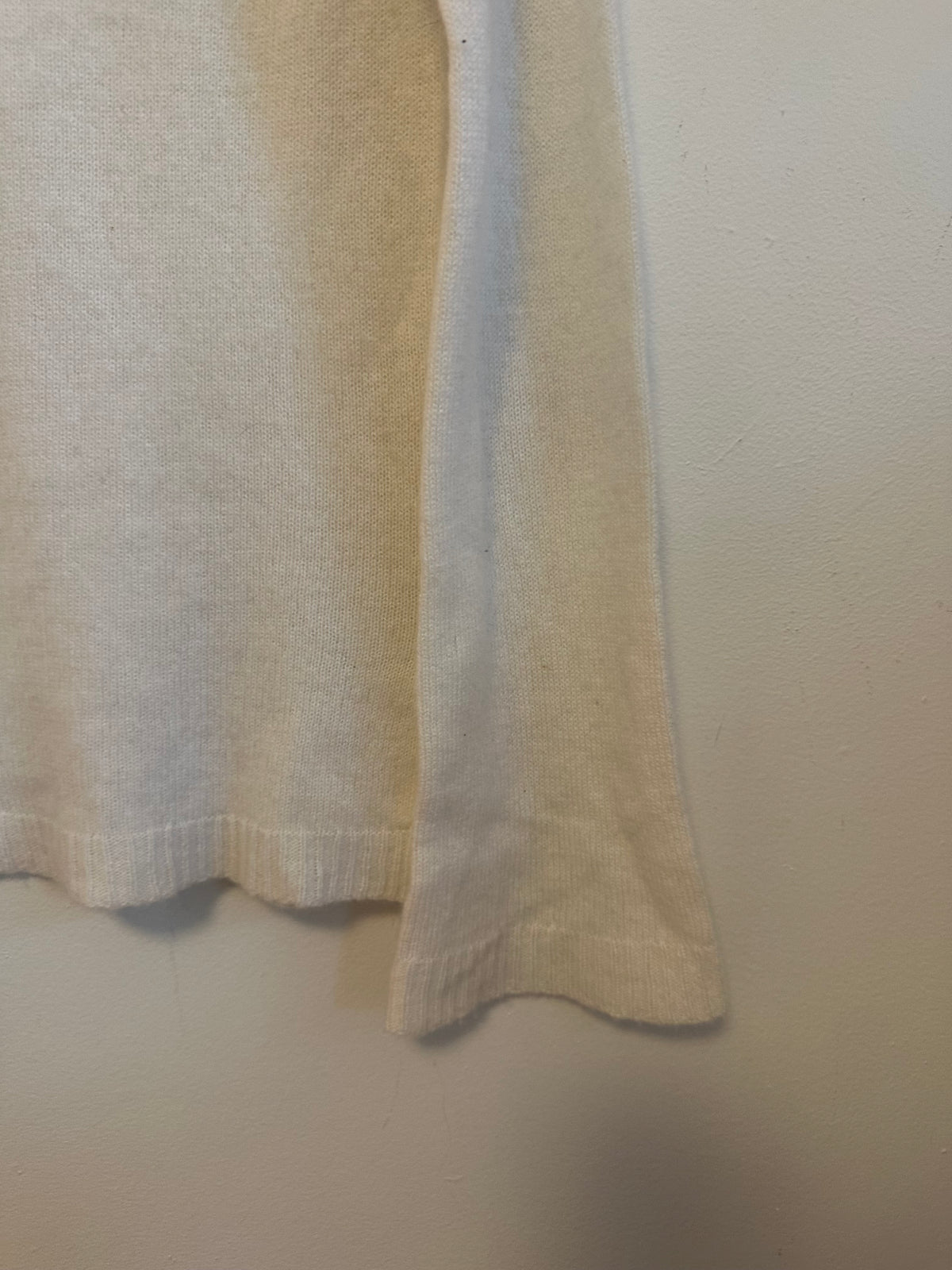 Oats Cashmere Cream White 100% Cashmere Turtleneck Sweater | Size Medium