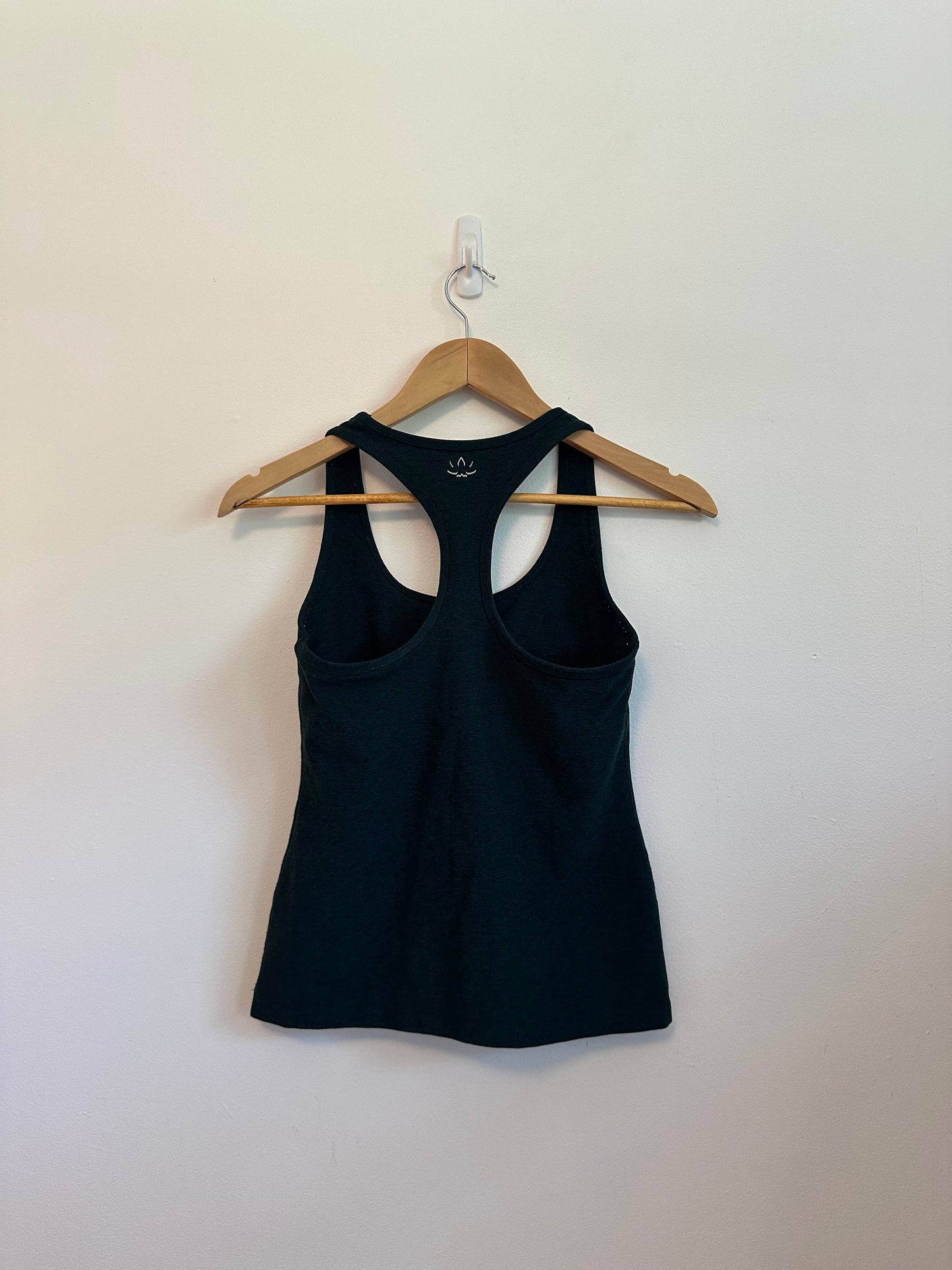 Beyond Yoga Step Up Spacedye Racerback Tank Top in Dark Spruce Green Heather | Small
