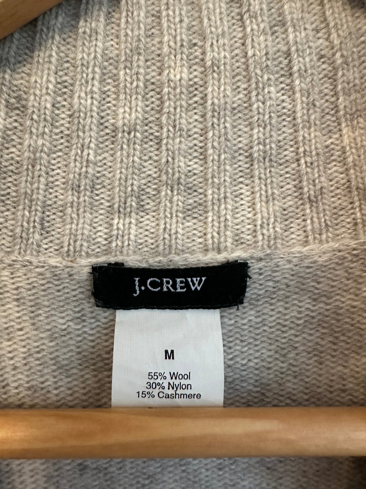 J. Crew Gray Wool and Cashmere Shawl Collar Cardigan Sweater | Size Medium