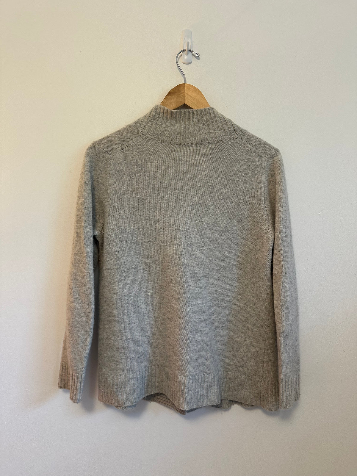 J. Crew Gray Wool and Cashmere Shawl Collar Cardigan Sweater | Size Medium