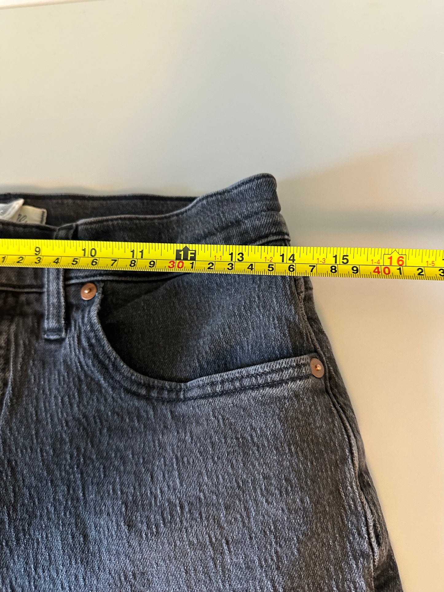 Madewell The Perfect Vintage Wide-Leg Crop Jean in Lunar Wash Black | Size 27