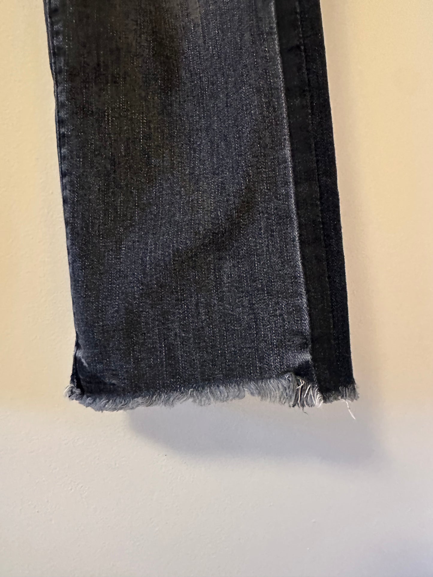 Parker Smith Washed Out Black Side Stripe Cropped Jeans | Size 28