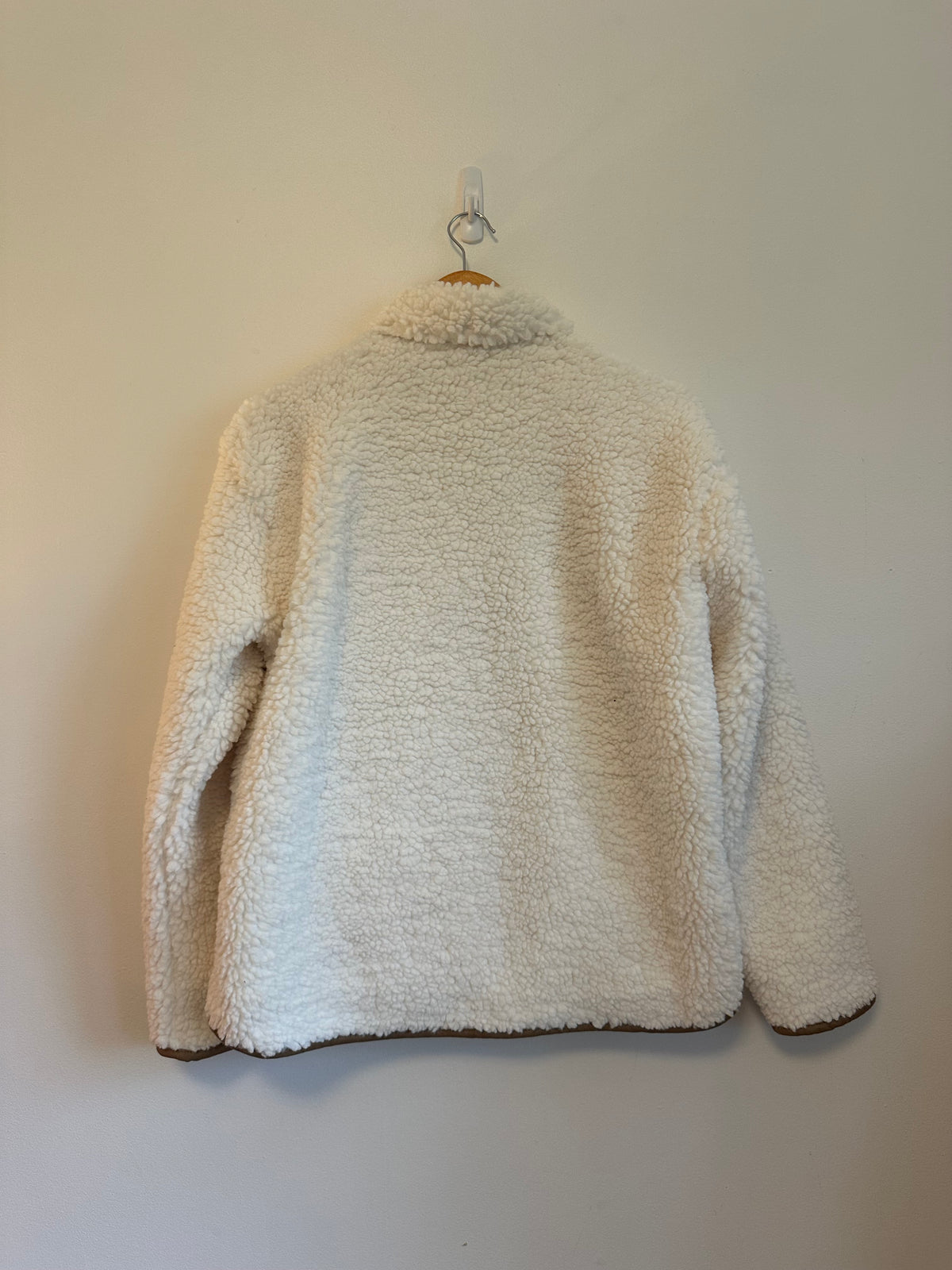 J. Crew Sherpa Lady Fleece Jacket in Ivory | Size Small