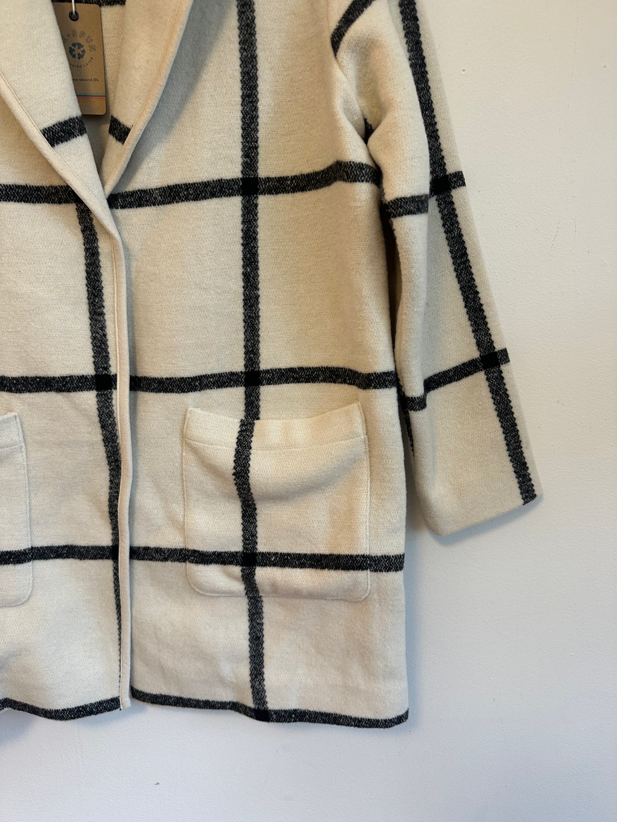 NWT Marine Layer Liverpool Oversized Plaid Shawl Collar Coat | Size Small