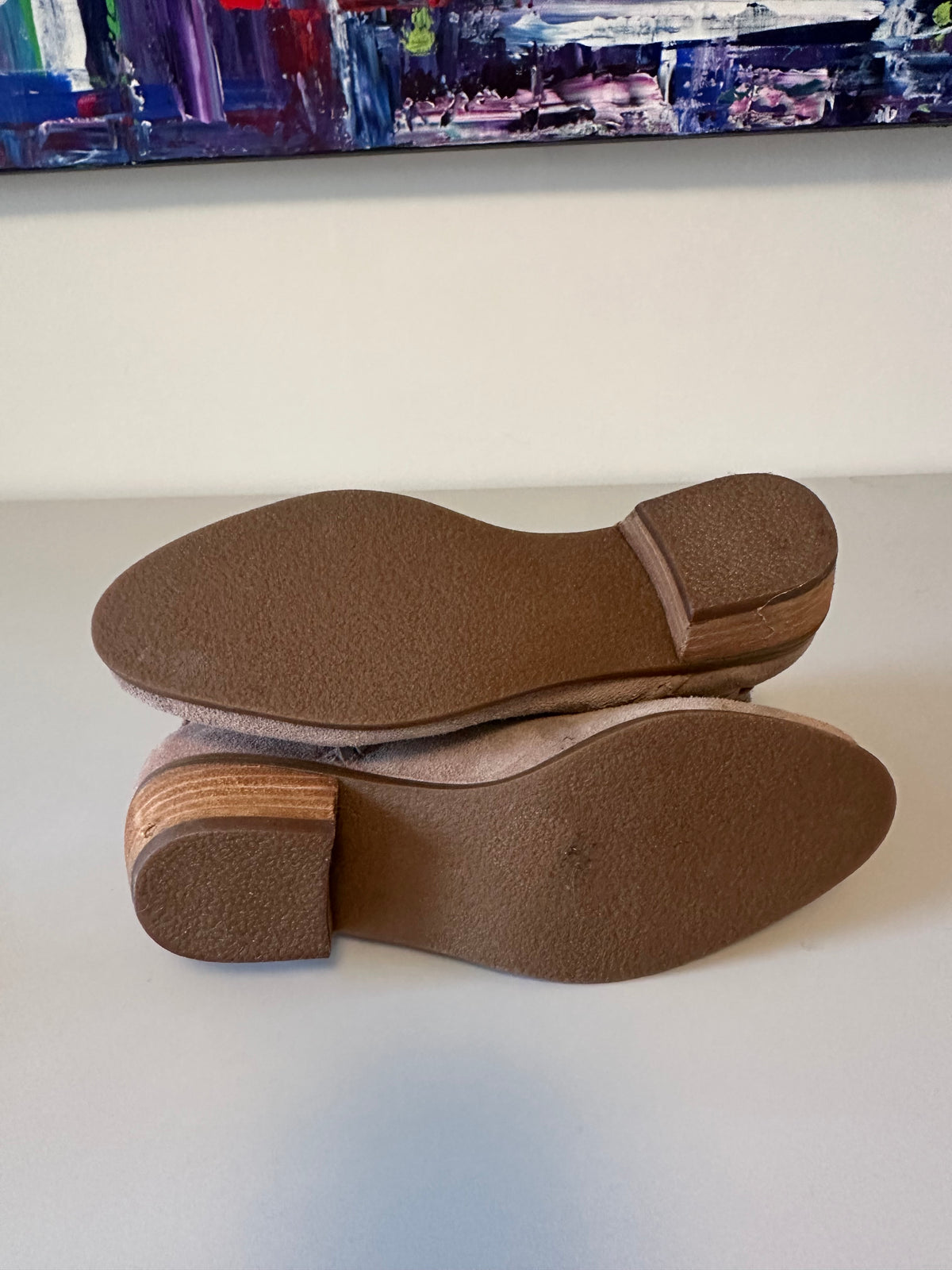 Jack Rogers Taupe Suede Whipstitch Chelsea Ankle Boots | Size 7.5