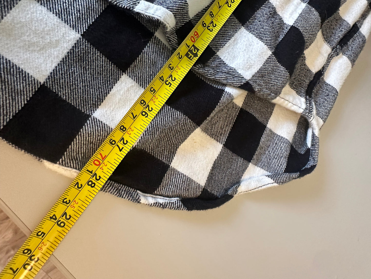 Woolrich Pemberton Black and White Buffalo Plaid Cotton Flannel Shirt | Size Small