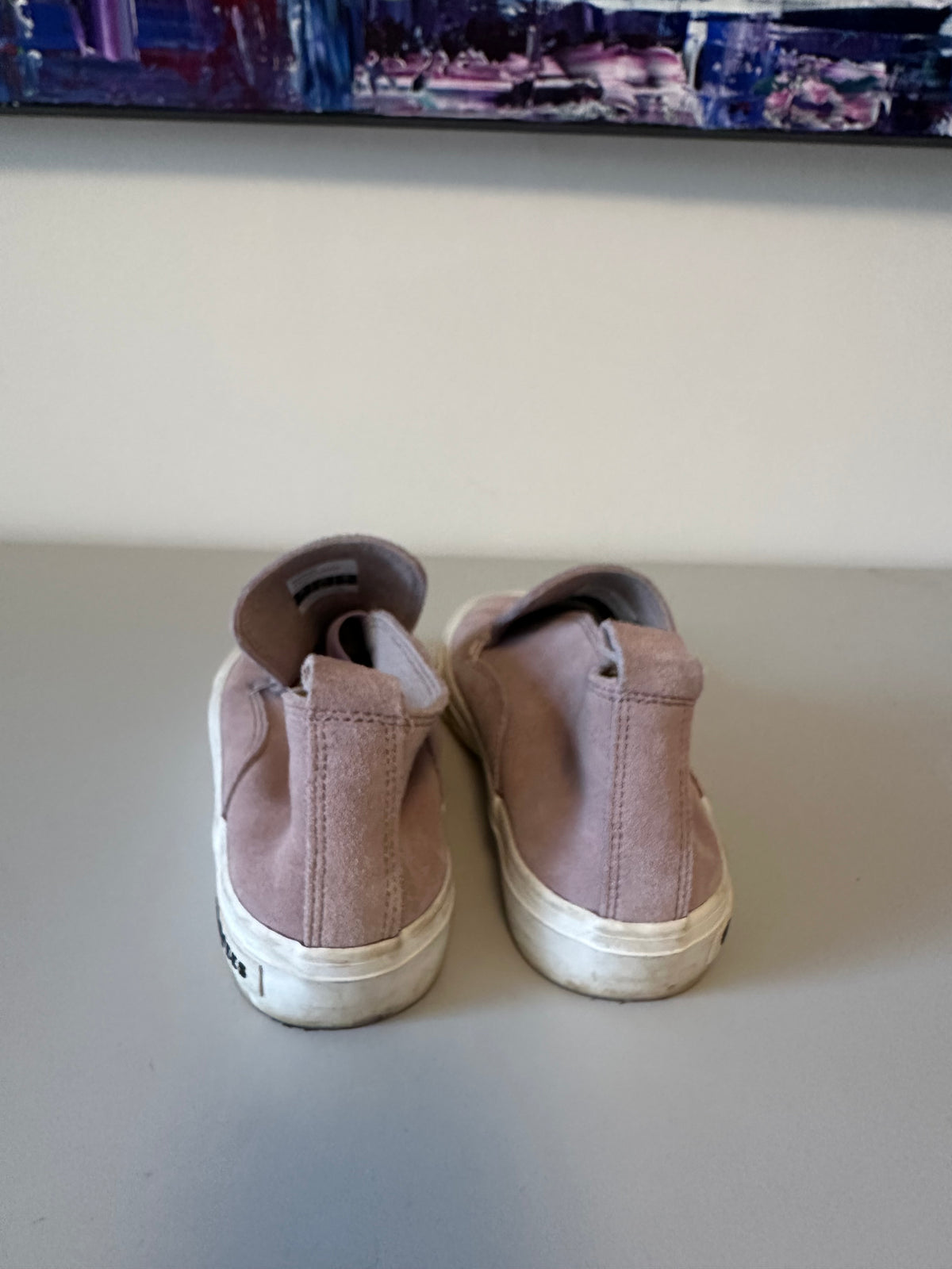 SeaVees Huntington Middie Suede Slip On Sneakers in Mauve Pink | Size 7