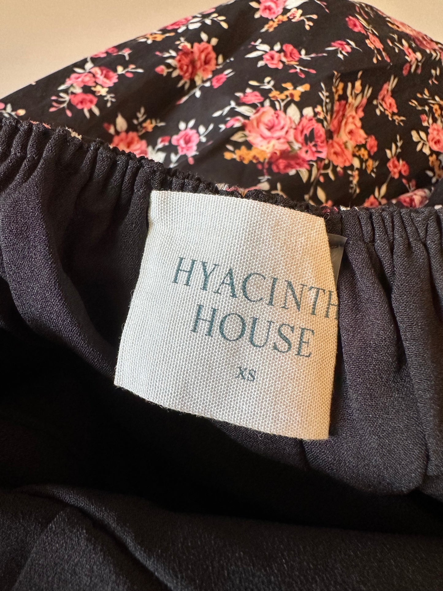 Tuckernuck Hyacinth House Floral Puff Sleeve Tie Back Maxi Dress | Size XS
