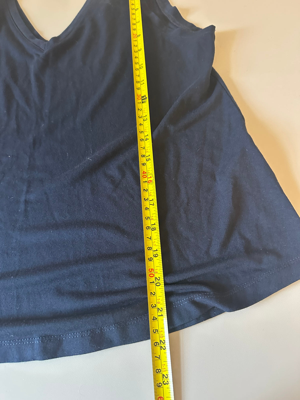 Sweaty Betty V-Neck Tank Top in Navy Blue | Size XS
