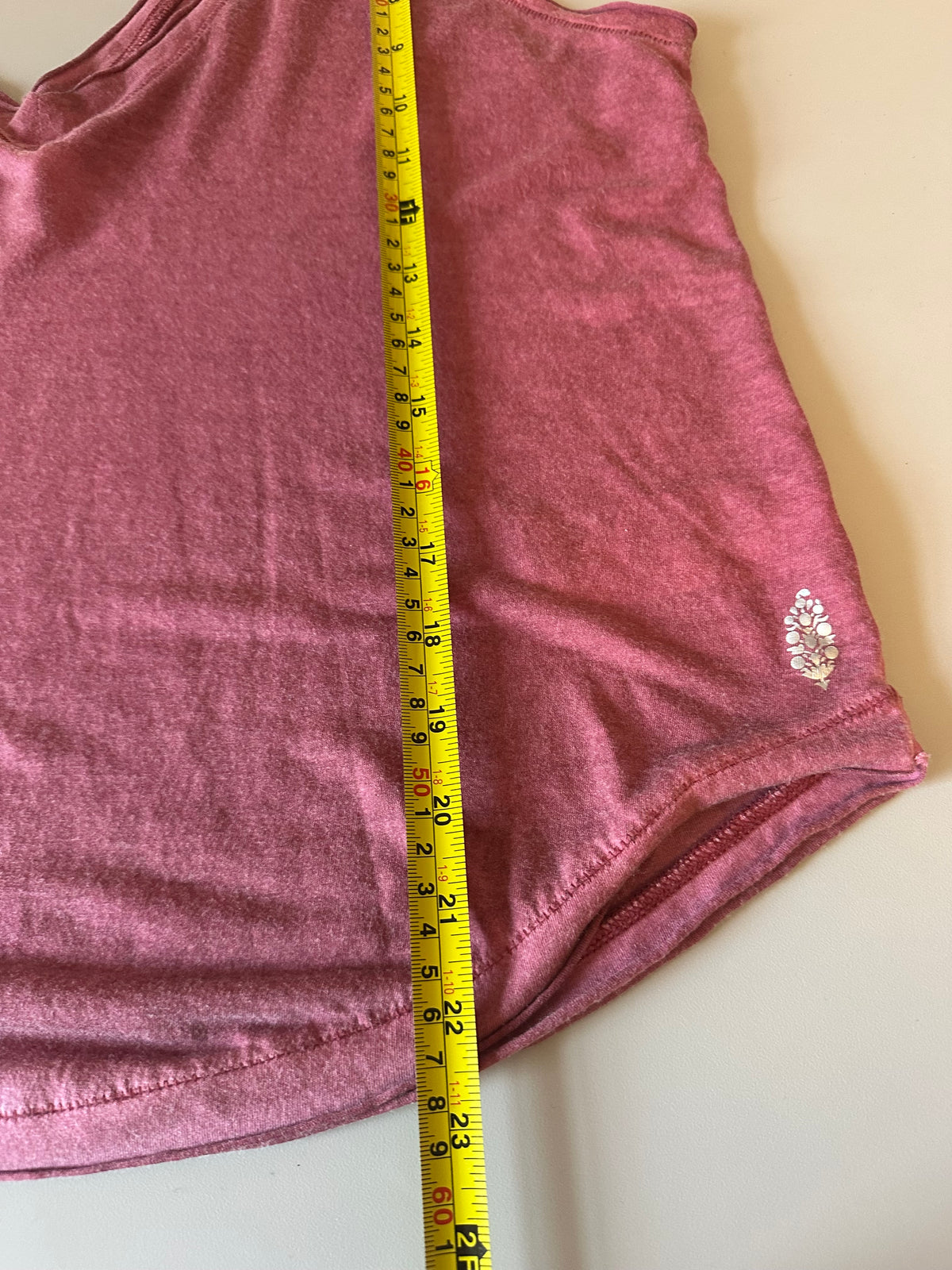 Free People FP Movement V-Neck Relaxed Tank Top in Berry Pink | Size XS