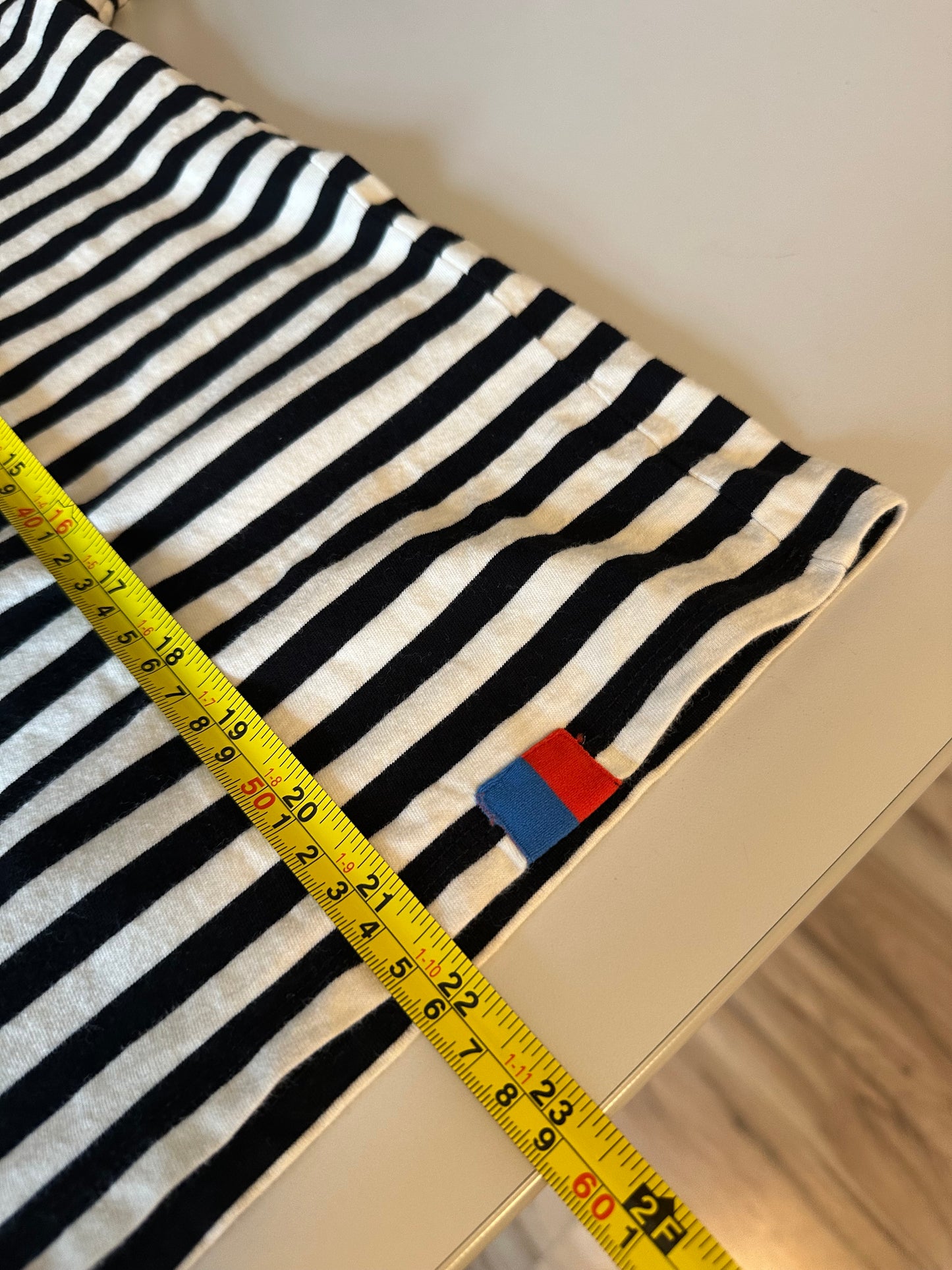Kule The Modern Striped Long Sleeve T-Shirt in Black and Cream | Size Small