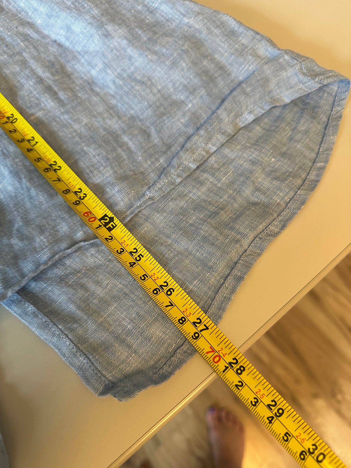 Joie Soft Blue 100% Linen Button Back Sleeveless Tank Top | Size Small