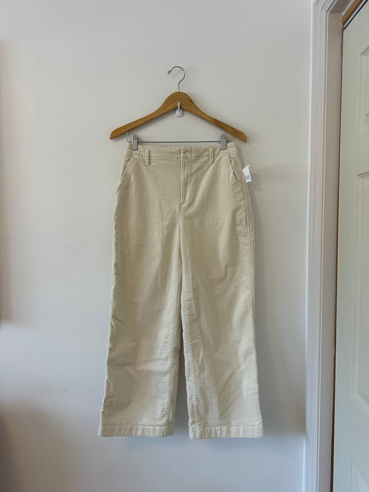 NWT Gap High Rise Corduroy Wide Leg Ankle Trousers | Size 4 Petite