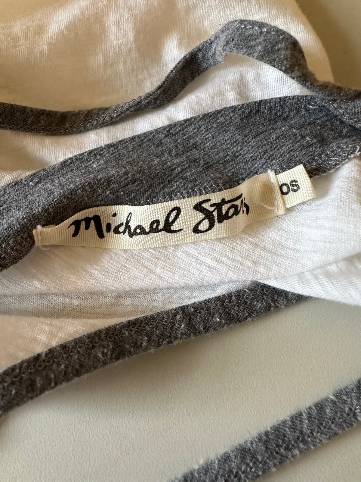 Michael Stars Supima Cotton Slub Knit V-Neck Cami Tank Top in White | OS