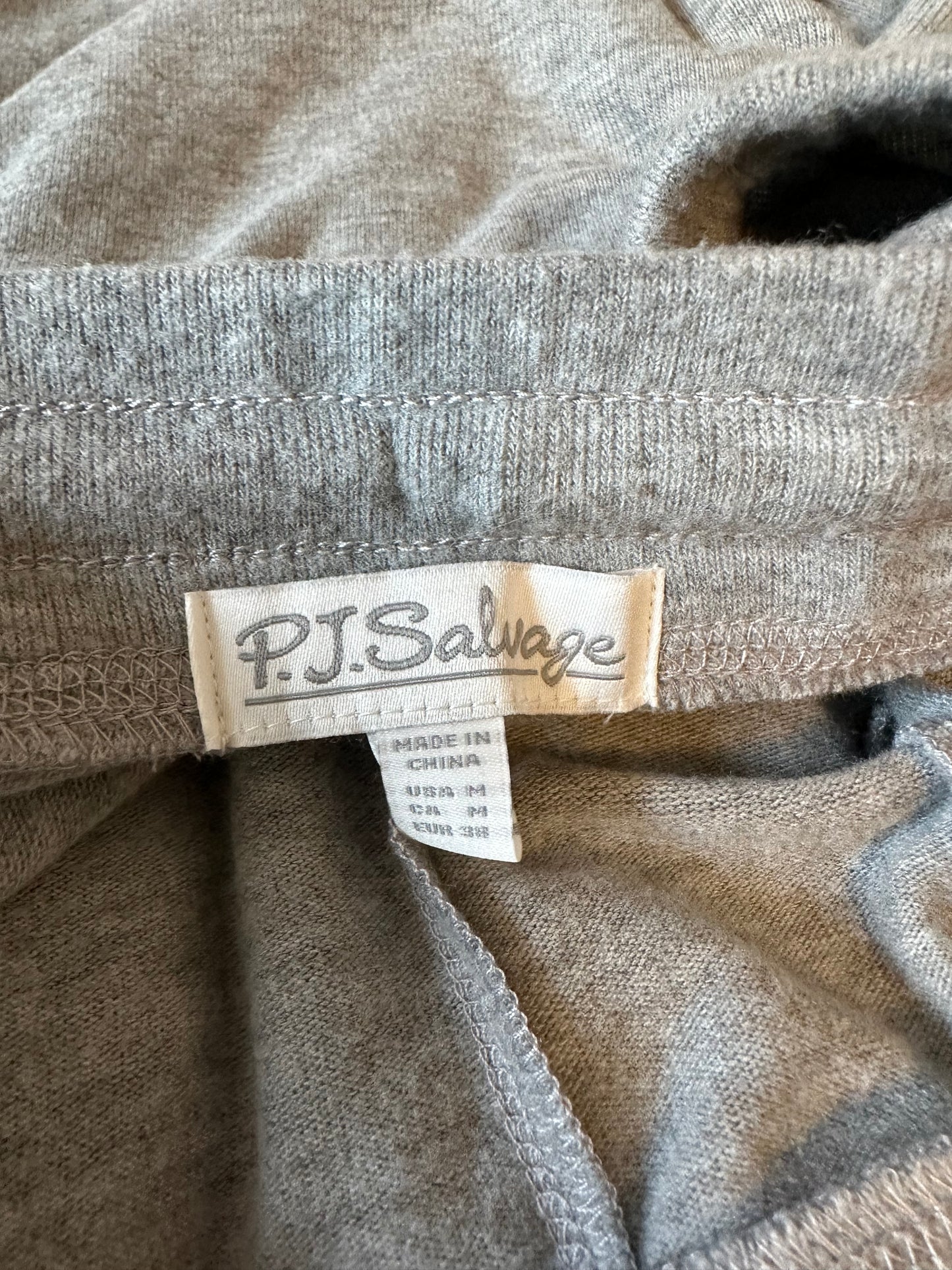 PJ Salvage C'Est La Vie Gray Heathered Jogger Loungewear Pants | Size Medium