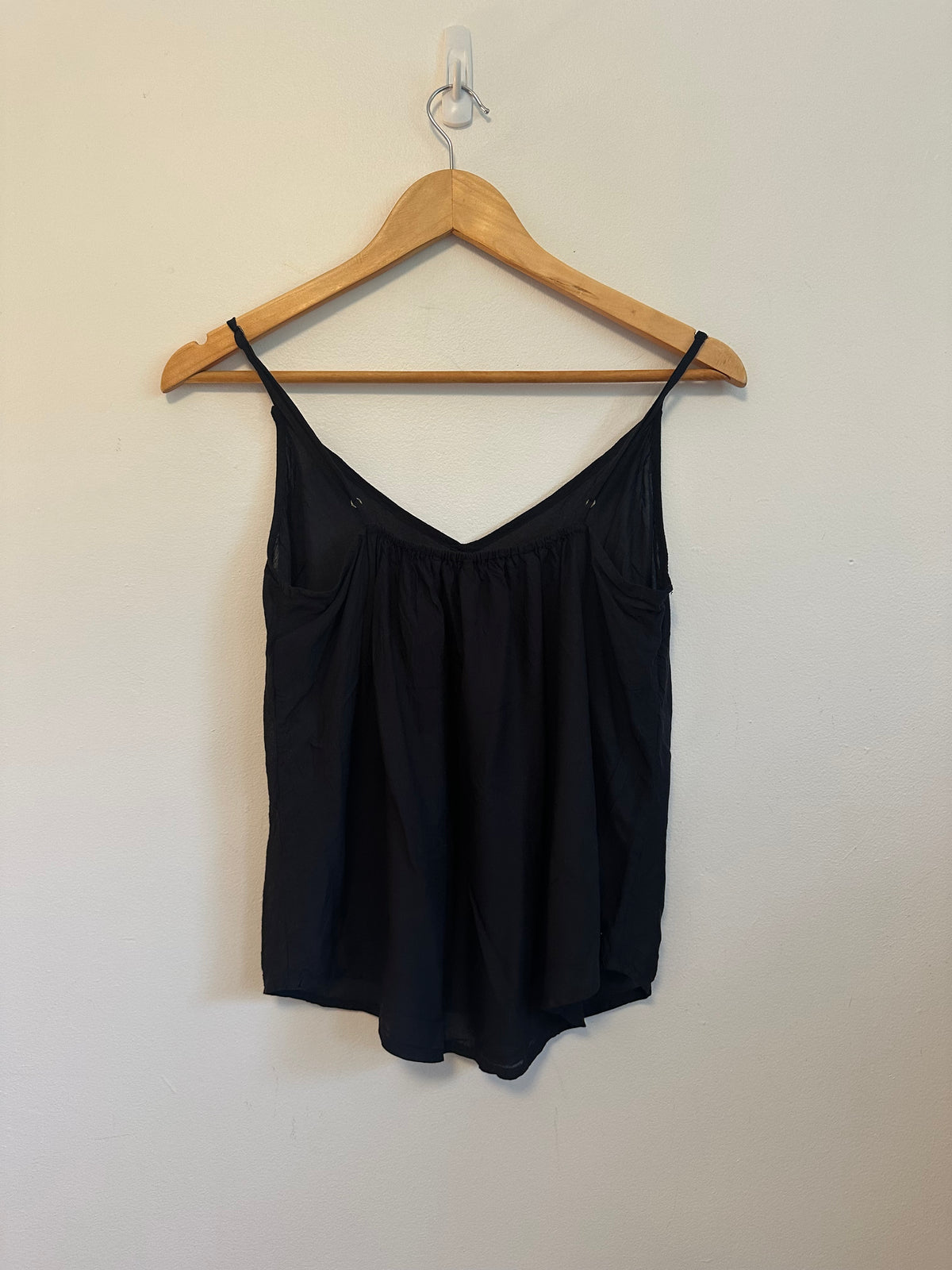 Eileen Fisher Black Silk V-Neck Camisole | Size XS