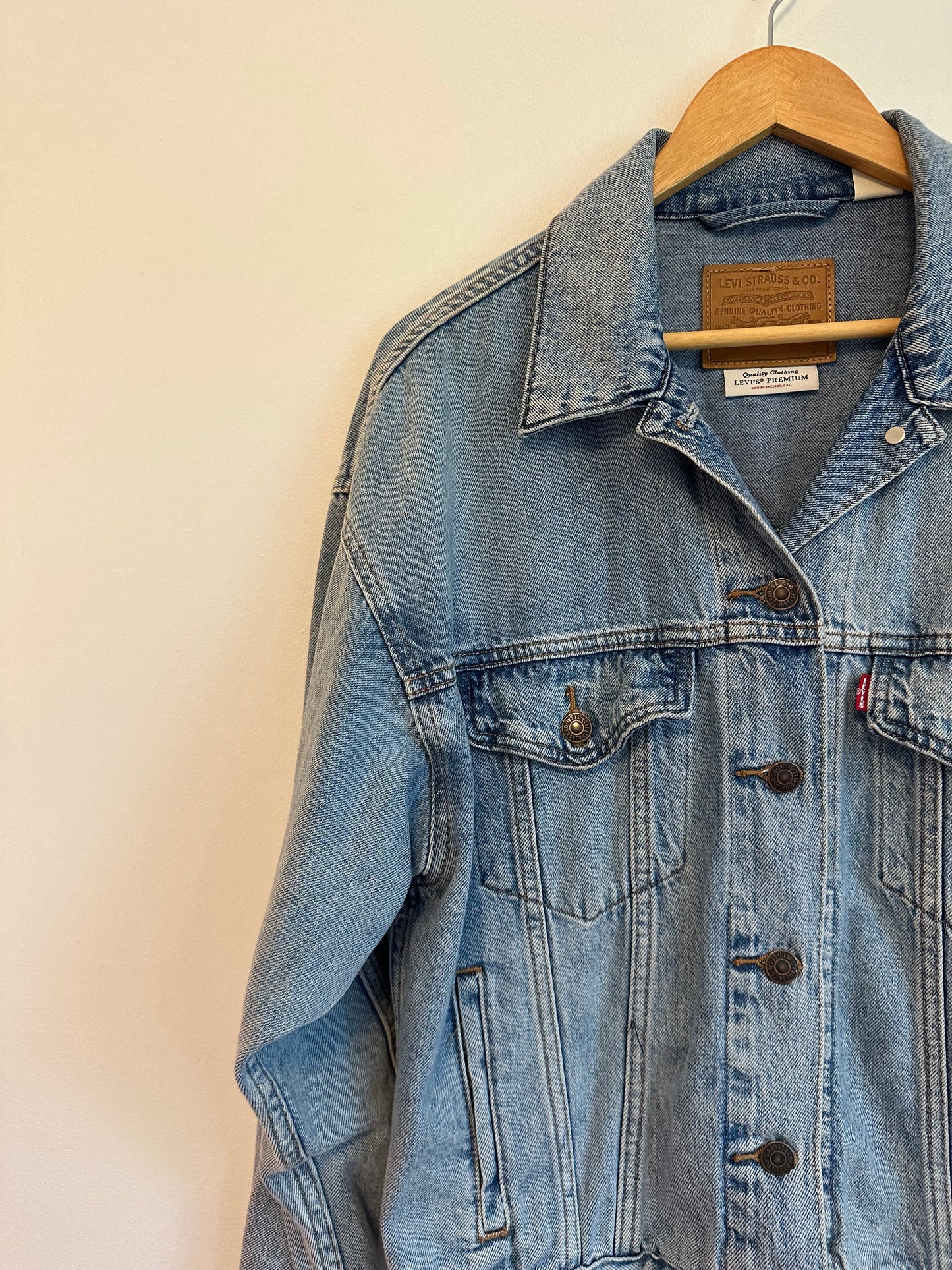 Levi's Premium Light Wash Denim Oversized Jean Jacket