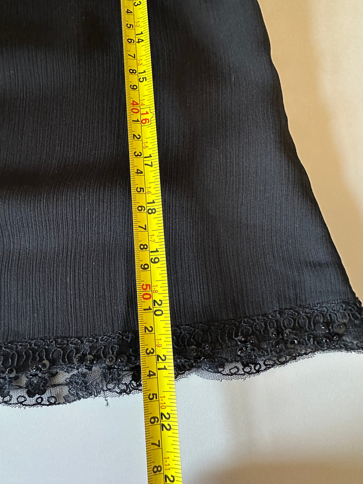 Mexx Black Sequin and Lace Trim Camisole | Size 6