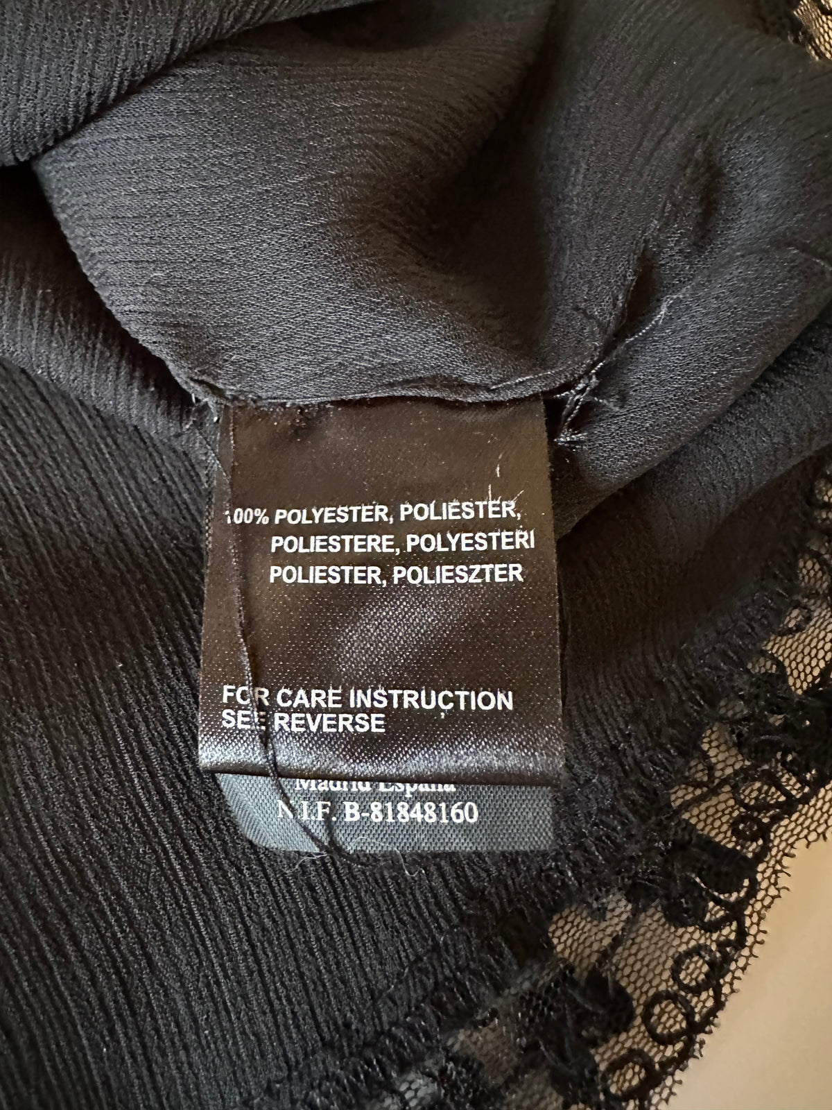 Mexx Black Sequin and Lace Trim Camisole | Size 6