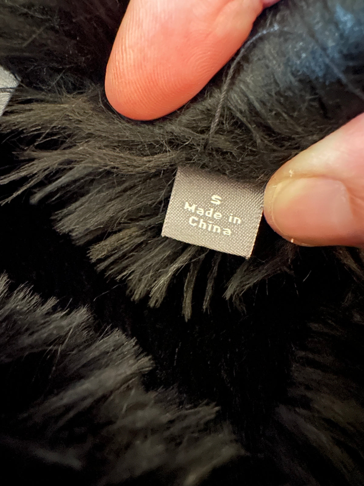 Ann Taylor Black Faux Suede Faux Fur Collar Trim Jacket | Size Small