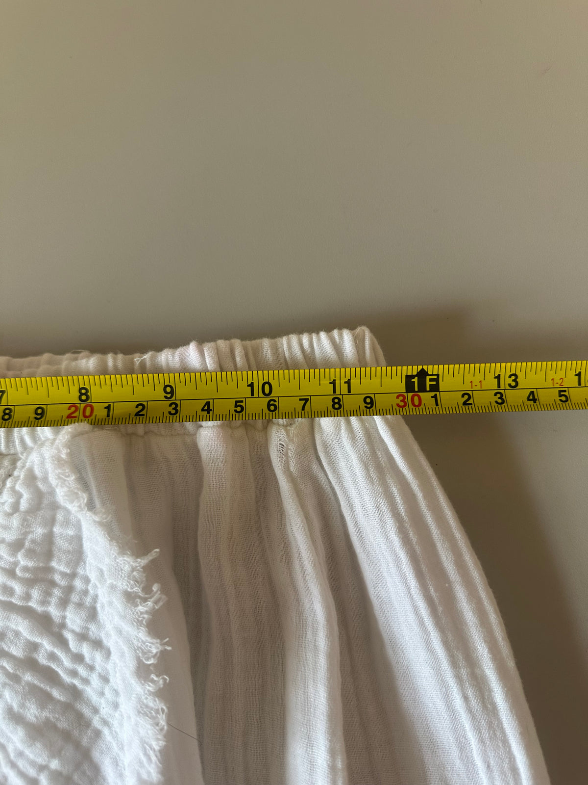 Stark X White Cotton Gauze High Low Ruffle Skirt | Size Small