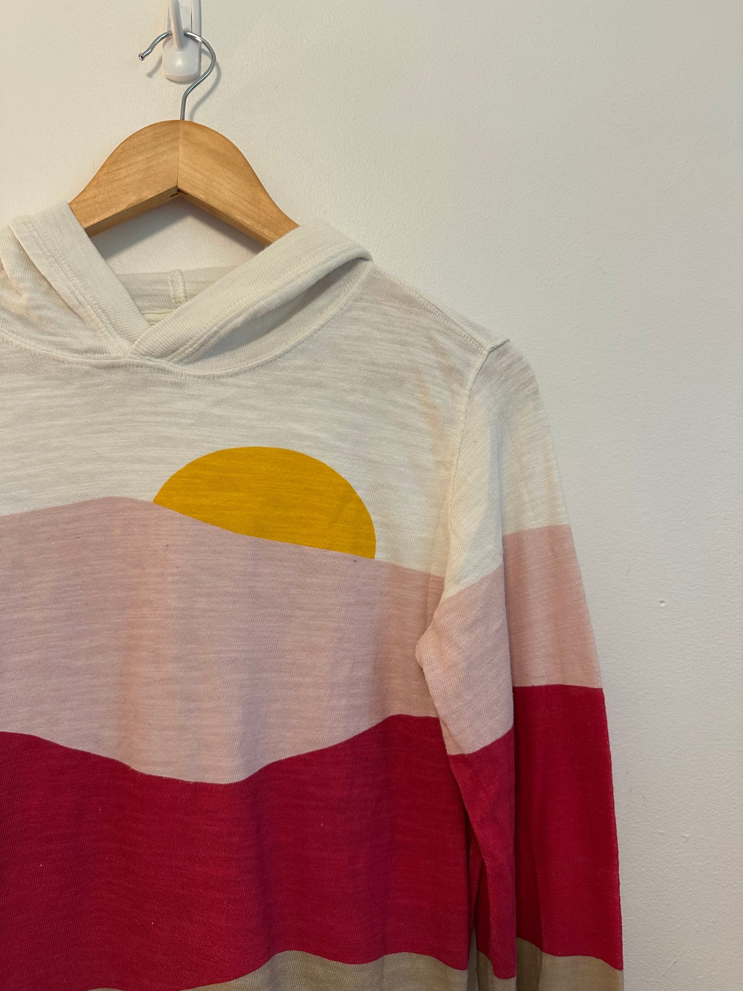 Faherty Sunset Stripe Organic Cotton Hoodie | Size Small