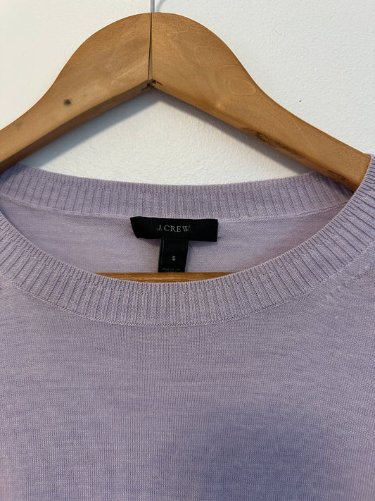 J. Crew Lavender Purple 3/4 Sleeve Side Slit Tunic Knit Sweater | Size Small