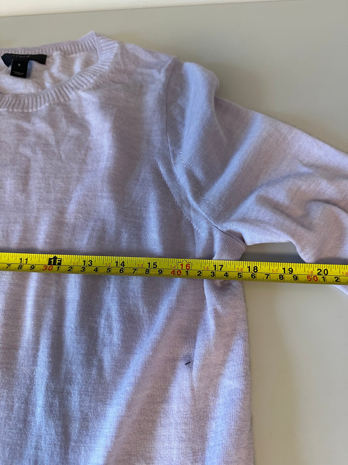 J. Crew Lavender Purple 3/4 Sleeve Side Slit Tunic Knit Sweater | Size Small