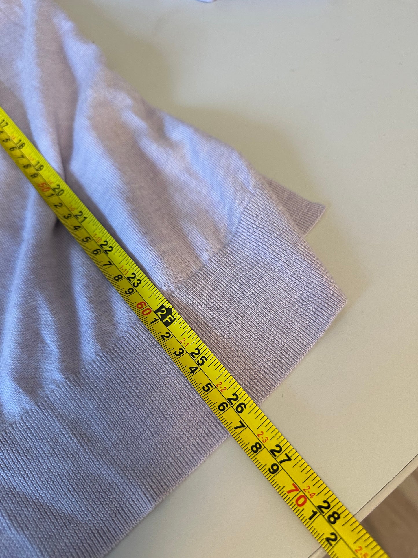 J. Crew Lavender Purple 3/4 Sleeve Side Slit Tunic Knit Sweater | Size Small