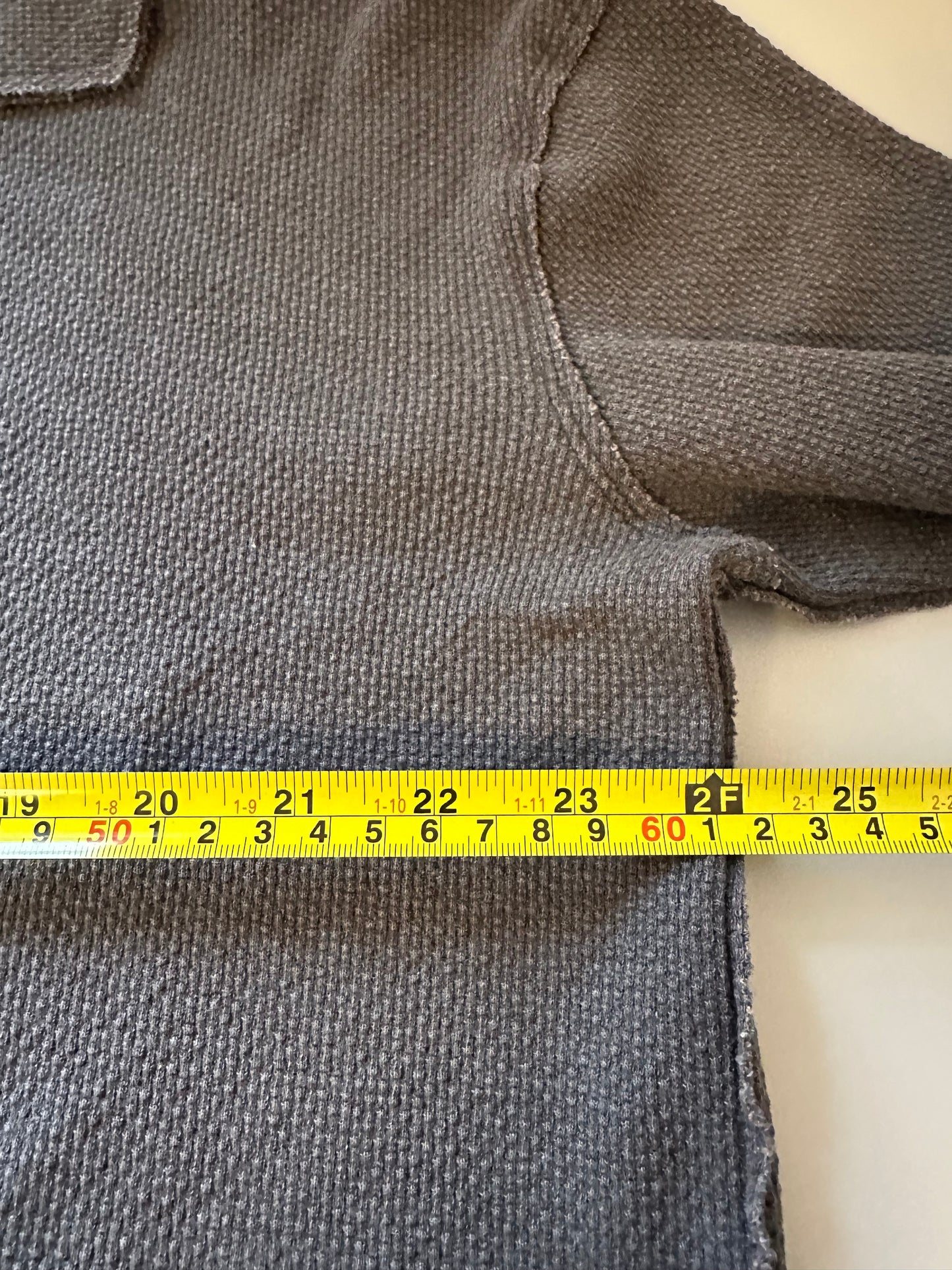 We The Free Oversized Charcoal Gray Polo Shirt | Size Large