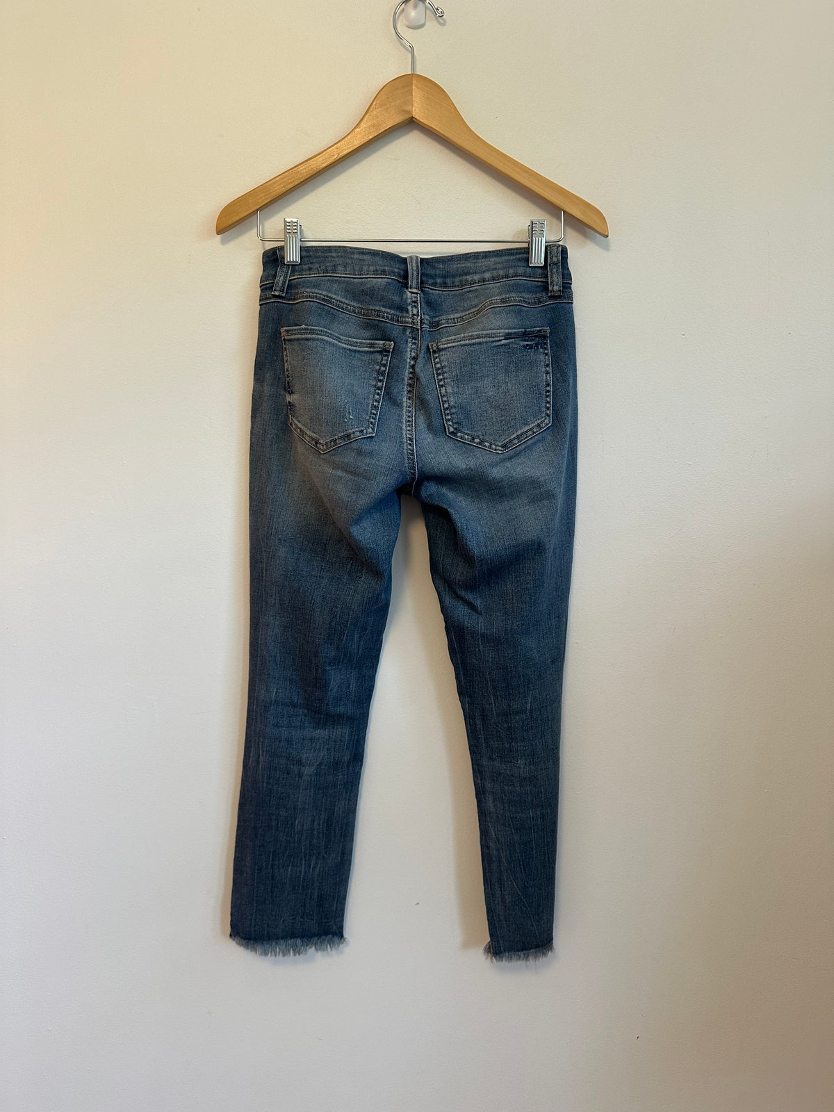 Rewash Distressed Straight Leg Jeans | Size 25