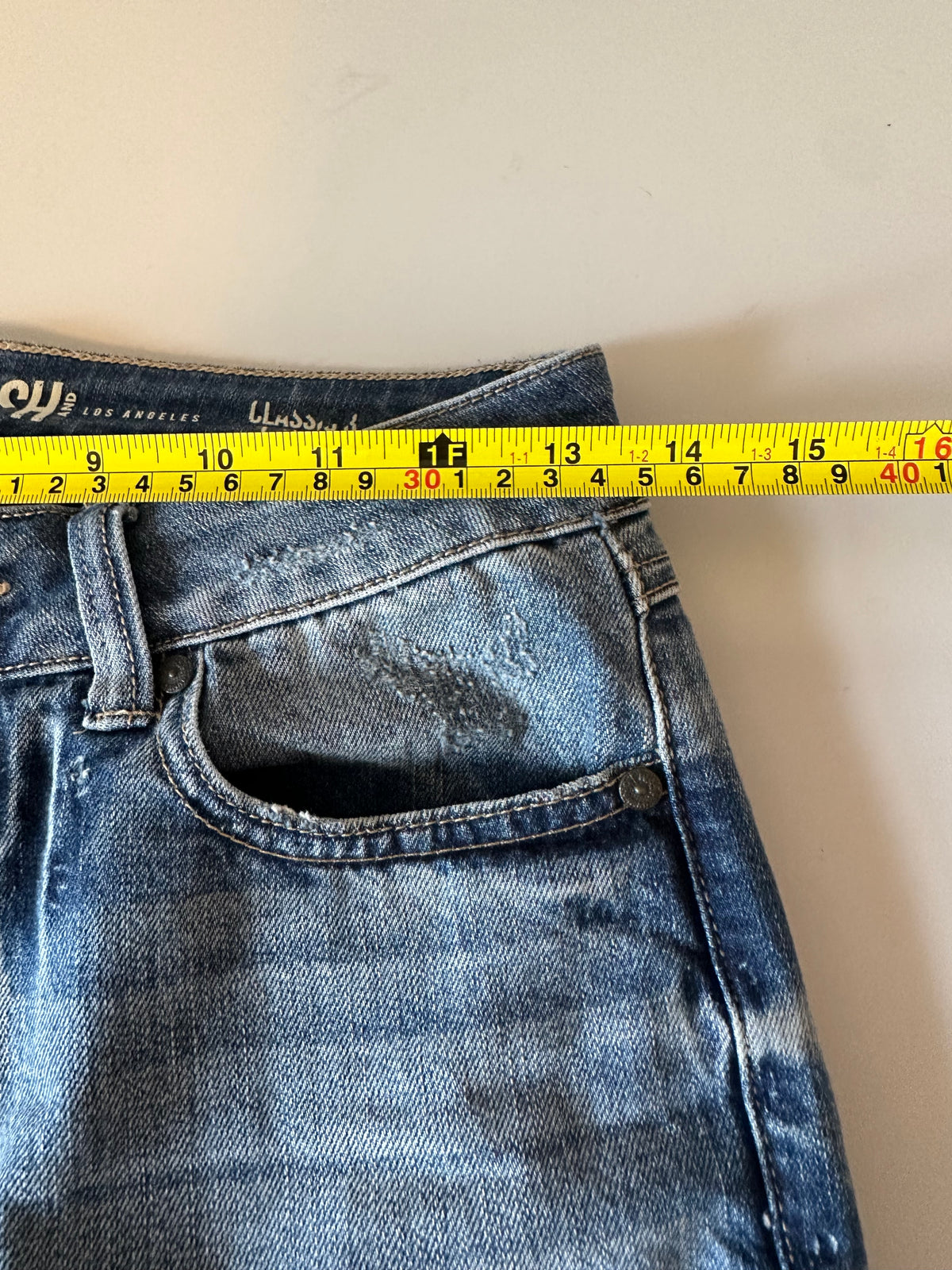 Rewash Distressed Straight Leg Jeans | Size 25