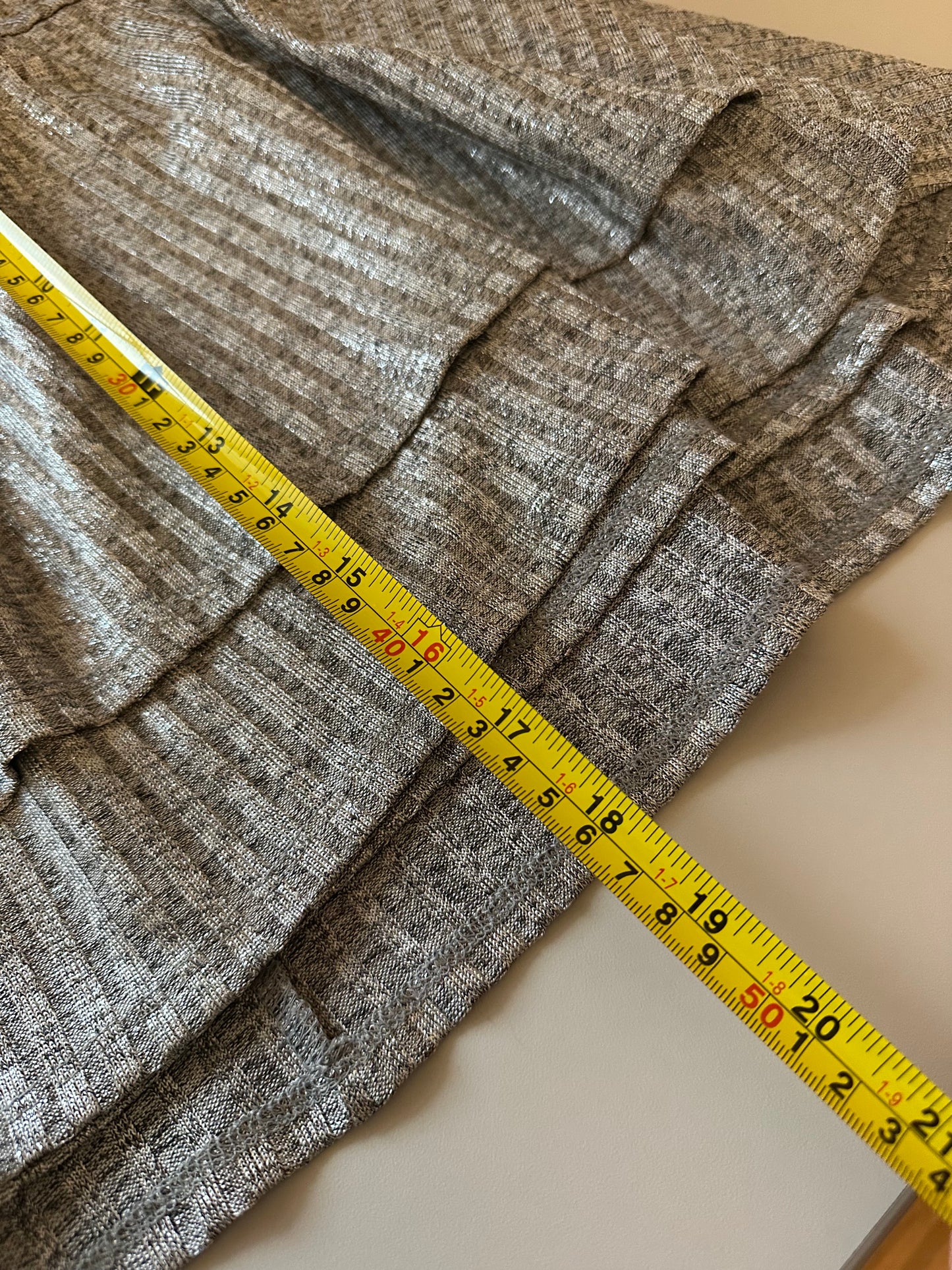Anthropologie Dolan Silver Shimmer Skirt | Size Medium